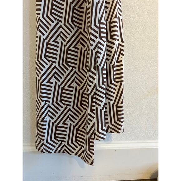 Boden Geometric Belted Wrap Maxi Dress Womens Size 8 Boho Artst Event Vacation - Picture 7 of 16